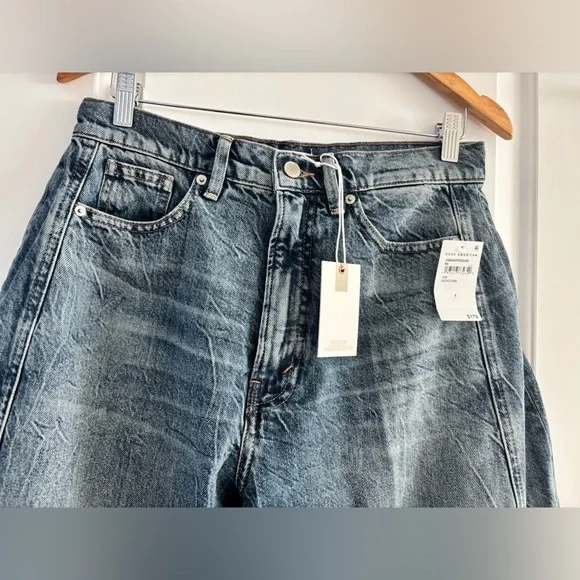 NWT Good American Good Extreme Barrel Jeans - Picture 4 of 10